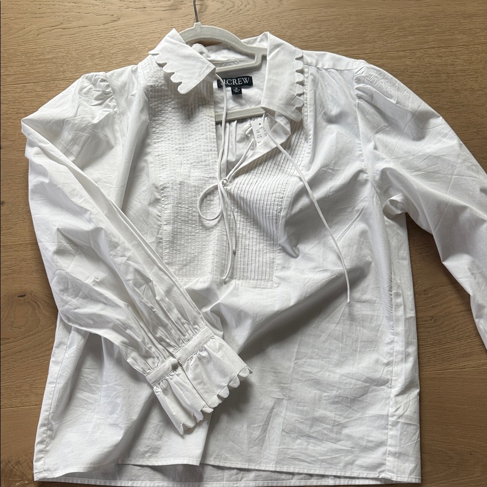 J. Crew Elegant White Dress Shirt